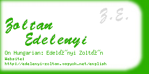 zoltan edelenyi business card